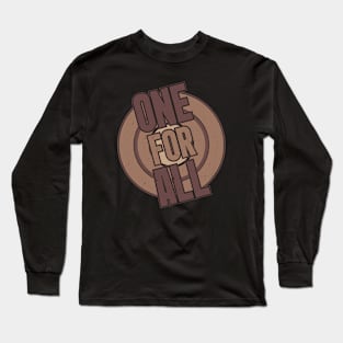 One For All // Song // Brown// Vintage// Grunge Long Sleeve T-Shirt